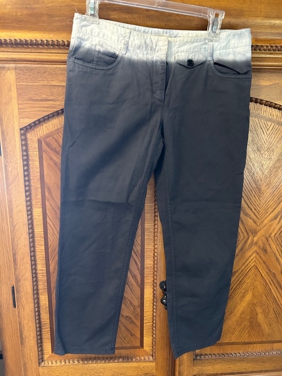 Prada Pants - Prada cropped trousers. Ombre dipped gray gradient to a lighter waistband. 42 sz